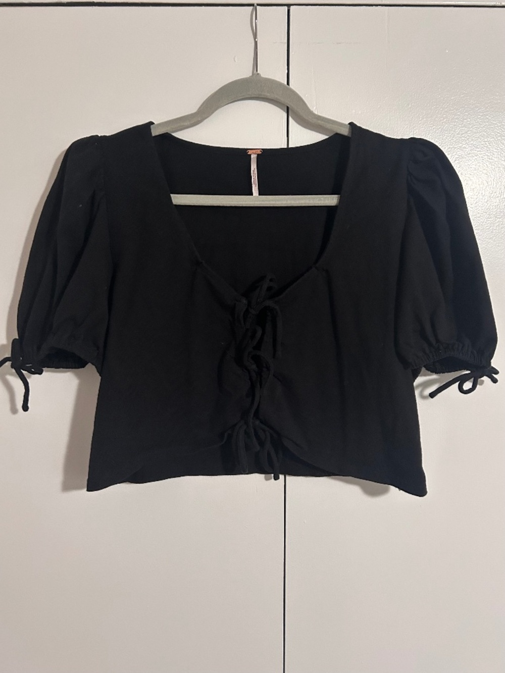 Free People Tie Front Top